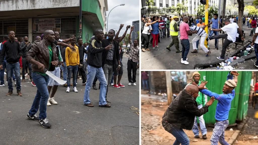 Protestos contra imigrantes africa do sul